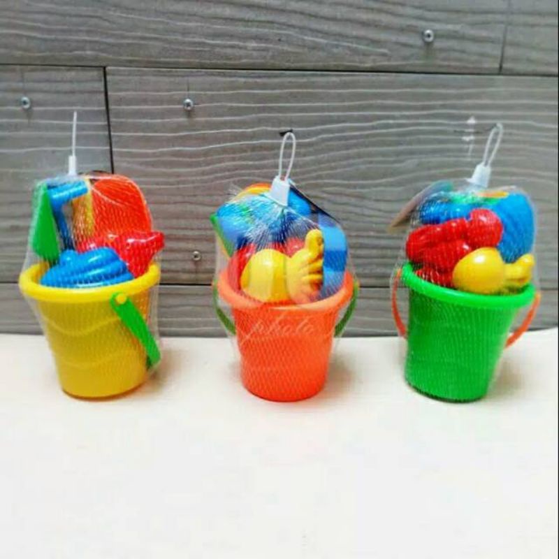 MAINAN (EMBER) PASIR KINETIK KECIL / CETAKAN SECOP DAN EMBER PASIR