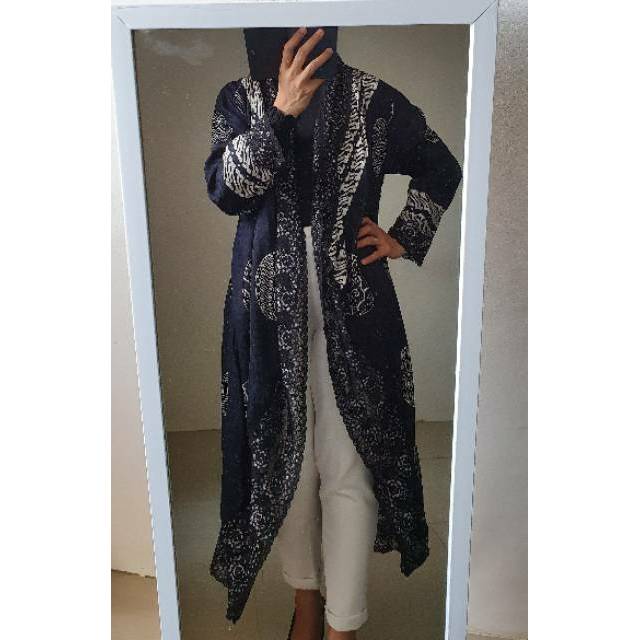Outer batik viscose warna hitam
