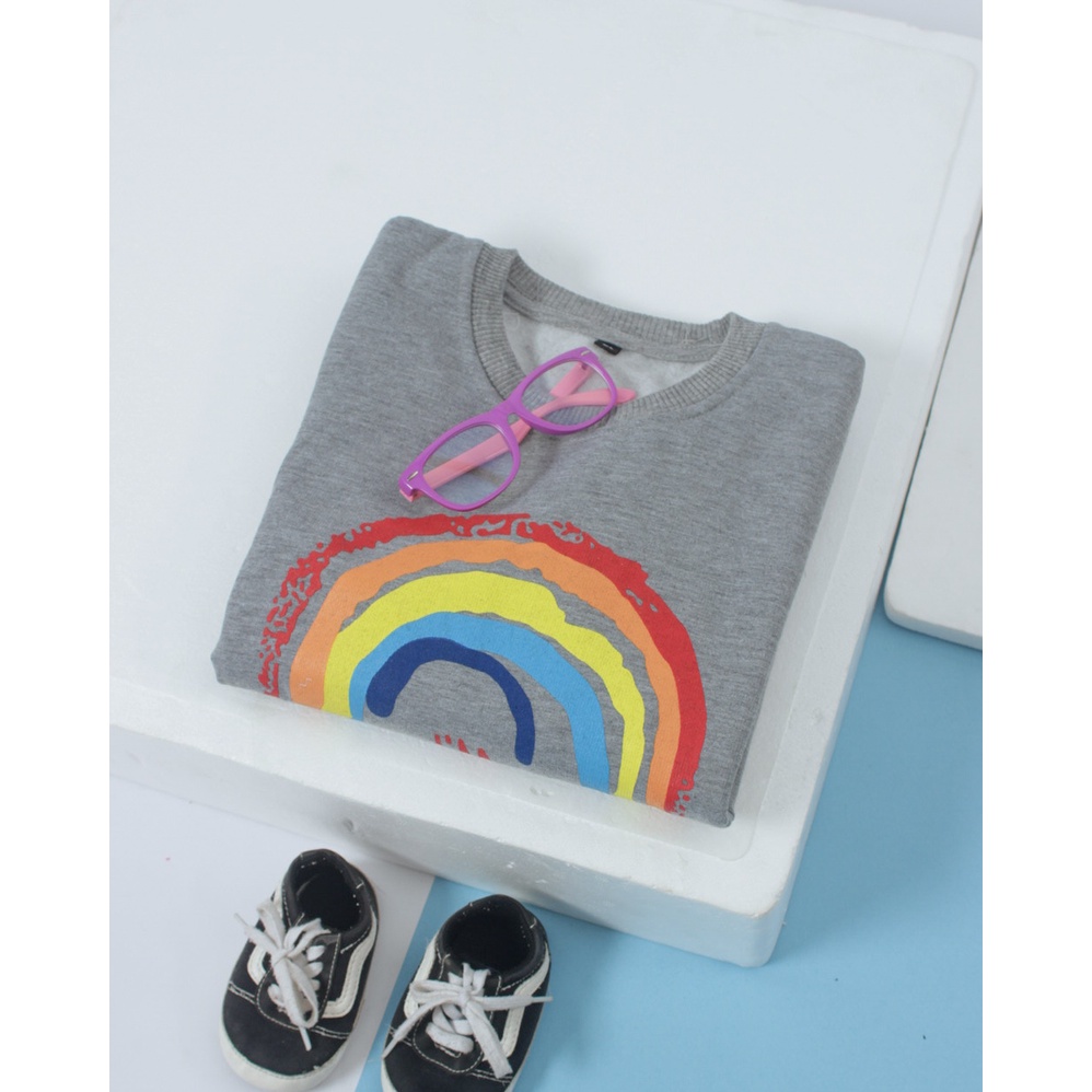 Promo Baju anak perempuan gambar PELANGI Sweater Fleece Anak Perempuan Umur 1 - 5 Tahun