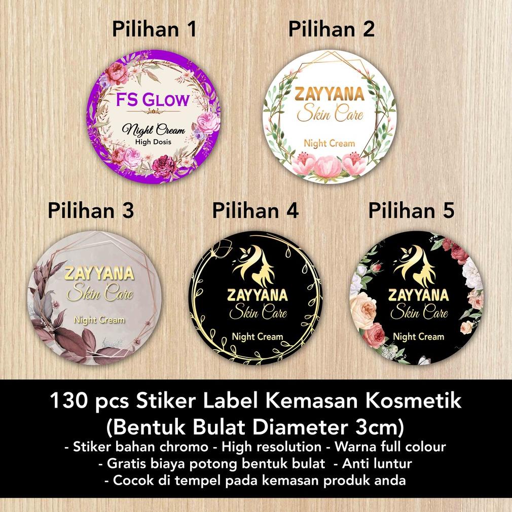 

[(BAYAR DITEMPAT) 150 pcs stiker label Skincare / label skincarel / Stiker Pot Cream / stiker cream