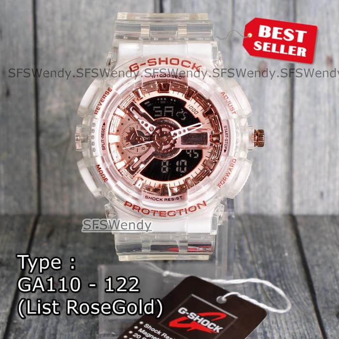 G SHOCK ANNIVERSARY GA-110 Skeleton Transparan jam tangan digital pria