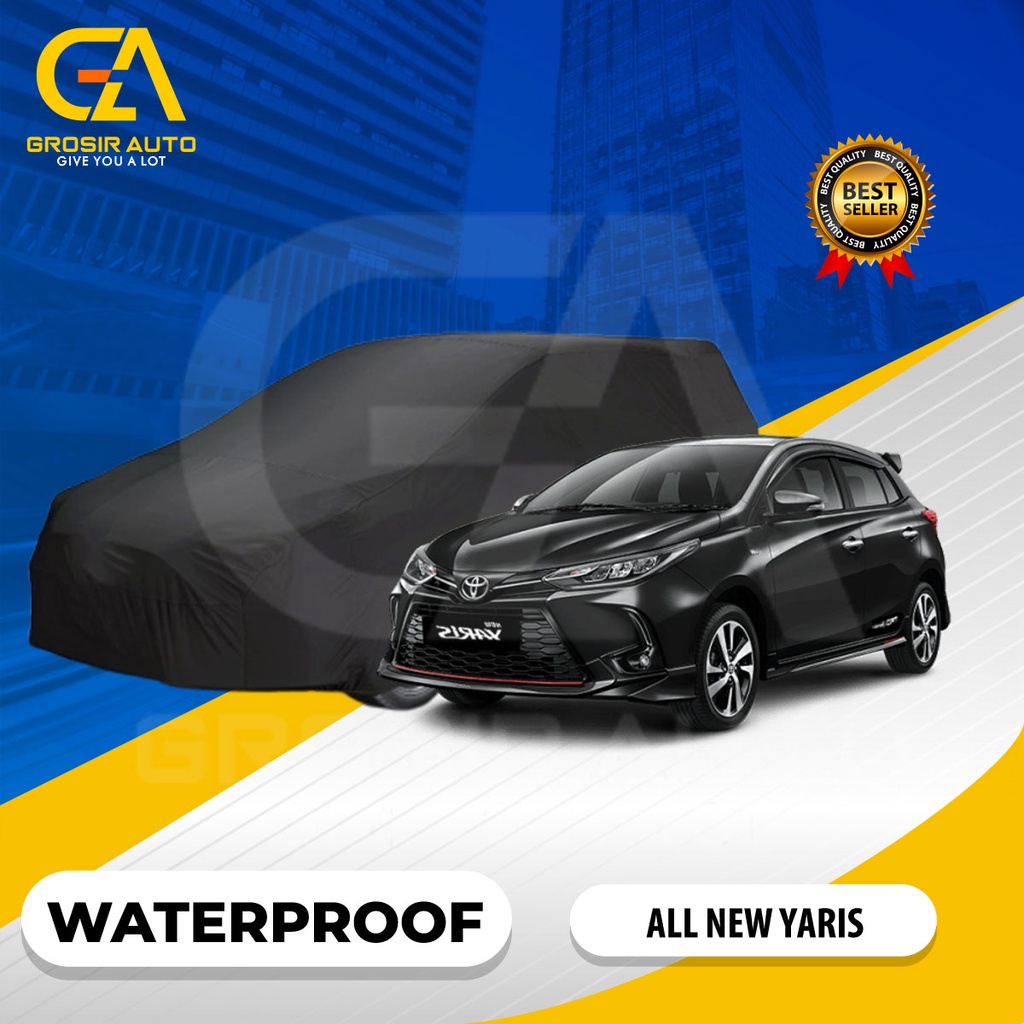 Sarung Body Cover Mobil Hitam /Sarung Penutup Mobil ALL NEW YARIS Waterproof