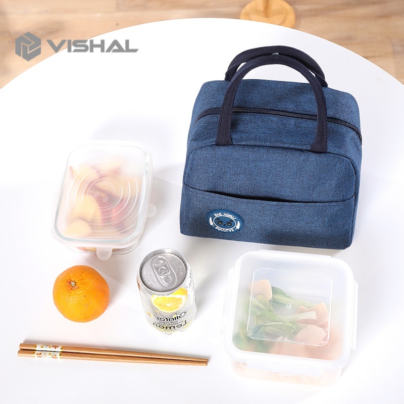 VISHAL Tas Travel Tempat Bekal Lunch Bag Premium Cooler Bag Makanan Sekolah Bahan 2 Lapis VS-8