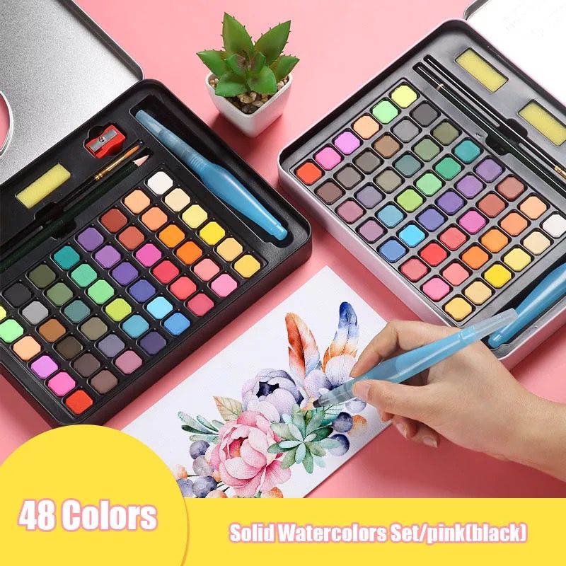 

Cat Air Water Color Solid Watercolor Set Alat Lukis Melukis Cat Air Padat Painting Tools