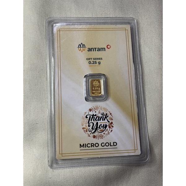 Emas 24 karat Antam x Hartadinata gift series 0,25 gram #ThankYou #Kado
