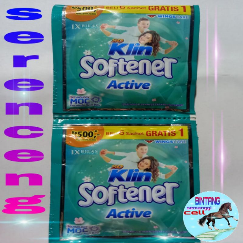 Soklin softener pewangi pakaian 1 renceng