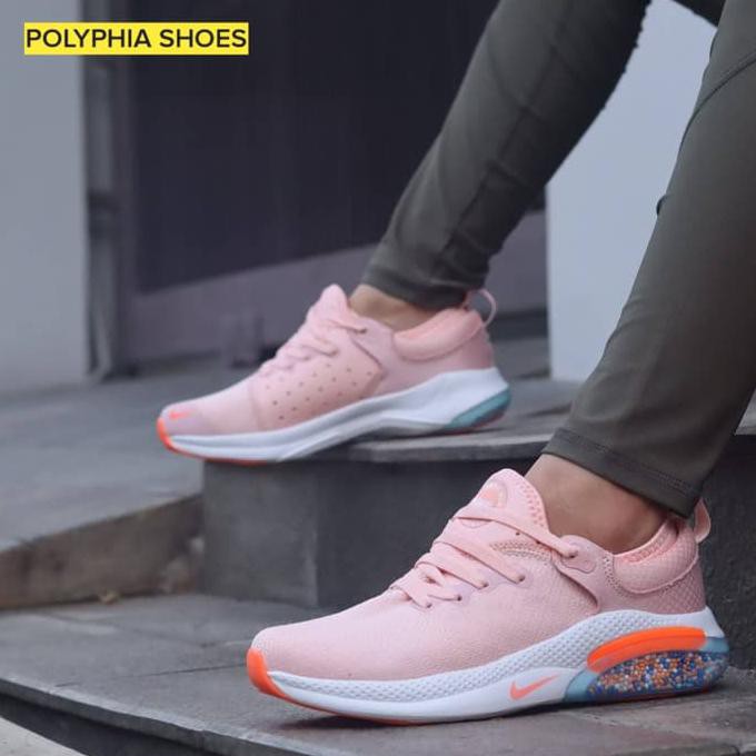 NIKE JOYRIDE GRADE ORIGINAL / SEPATU WANITA PINK PEACH WHITE RUNNING