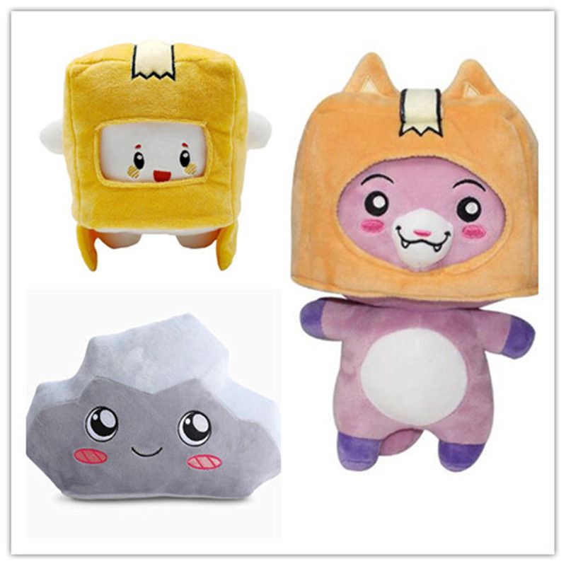 (Ready Stock)Lankybox BOXY FOXY ROCKY Plush Soft Stuffed Toy Kid Game Figure Plushie Doll 3PCS