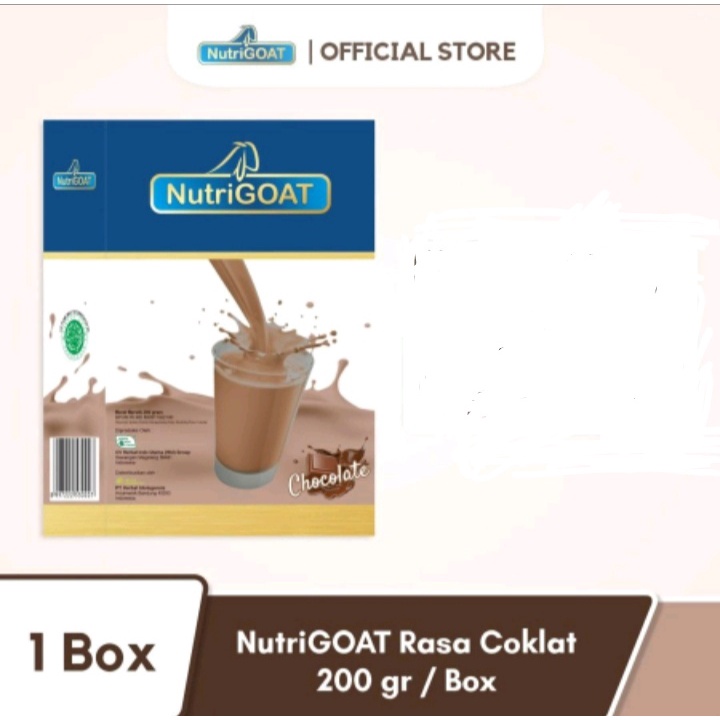 NutriGoat Susu Kambing Etawa / Susu  Bubuk Etawa Coklat 200g 1 Box