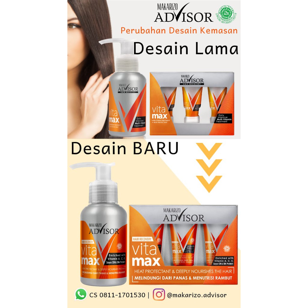 Makarizo - Advisor Hair Recovery Vitamax (50 ml) - Vitamin Rambut Makarizo-2