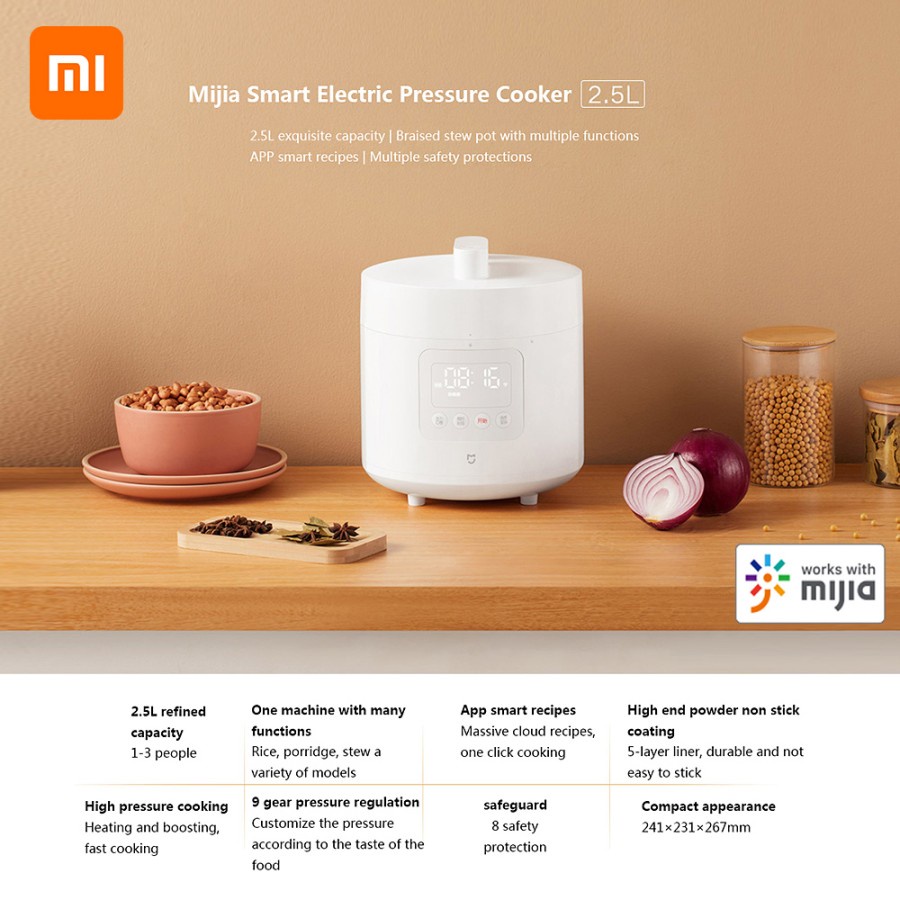 MI Mijia Pressure 5L Electric Rice Cooker Smart Penanak nasi pintar