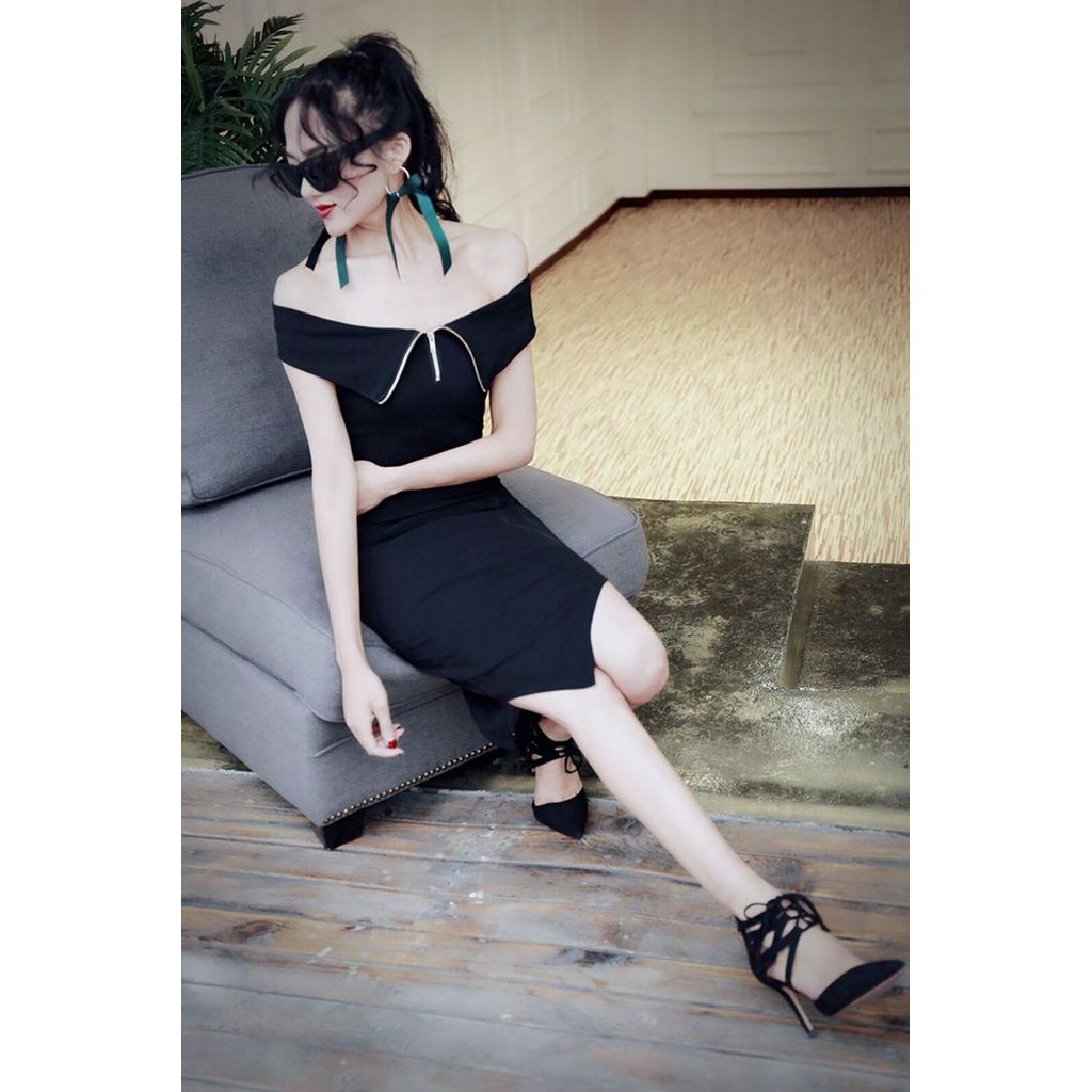 Mini Dress Sabrina Sexy Black Sexy Tube Import Original D73 terbaru