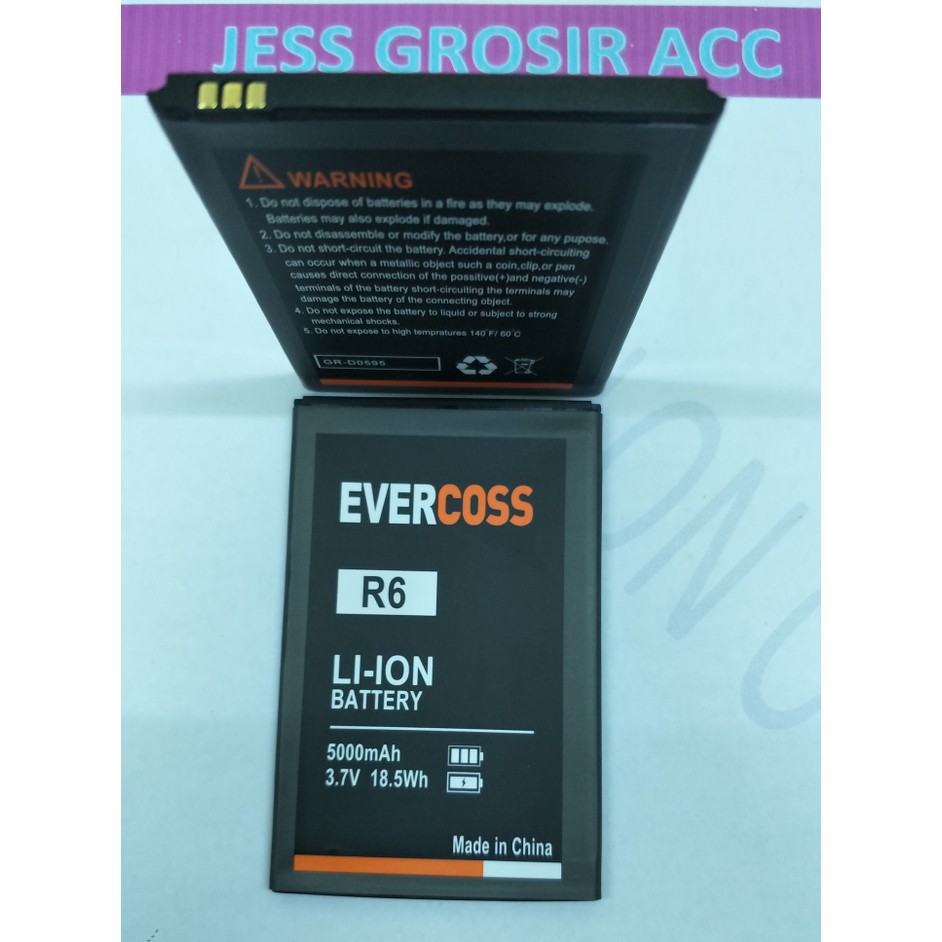 Baterai Battery Double Power Evercross U55 , R6 Winner Y Smart Plus