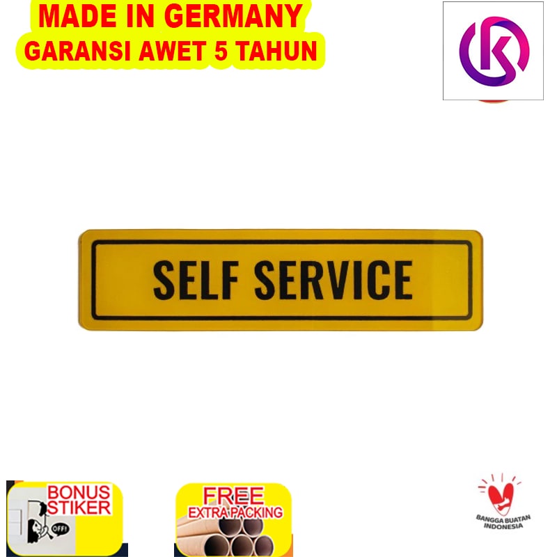 

Grosir SIGN AKRILIK - SELF SERVICE KUNING - Signage Cafe/Resto