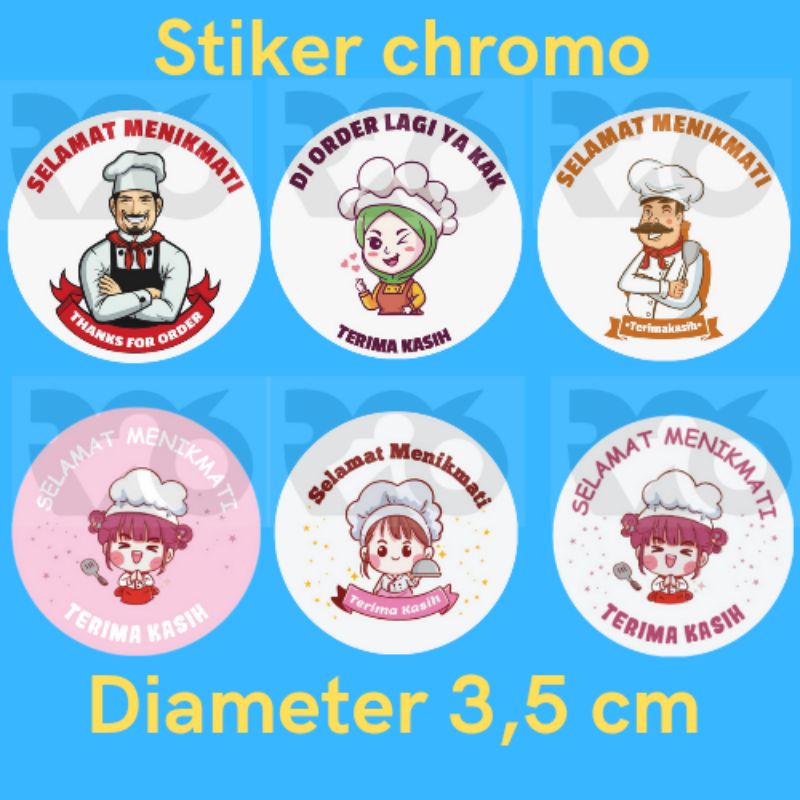 stiker label selamat menikmati uk 3,5 cm| stiker label makanan