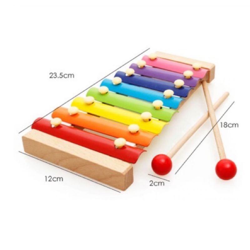 Wooden Colorful Xylophone Musical Toys - Mainan Musik Anak