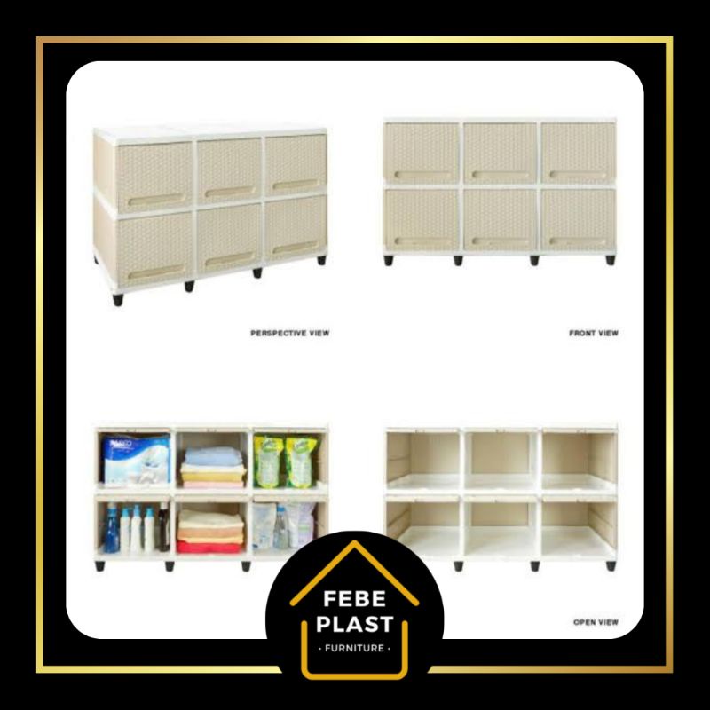 FEBEPLAST - LEMARI PLASTIK LEMARI BAJU CLUB BUPET TV RAK SERBAGUNA RAK MULTIPUNGSI/LACI