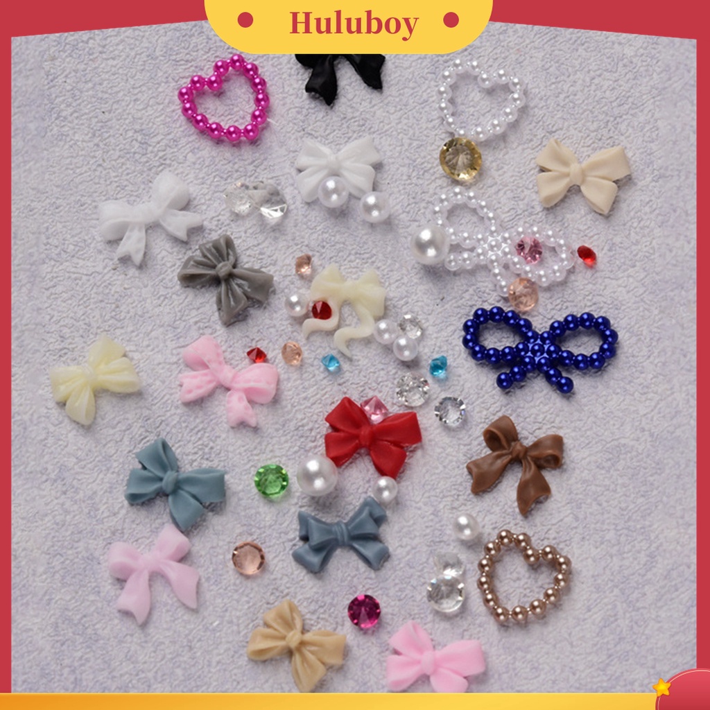 Huluboy Huluboy♡ 1 Kotak Ornamen Pita 3D 50g Untuk Dekorasi Manicure Wanita