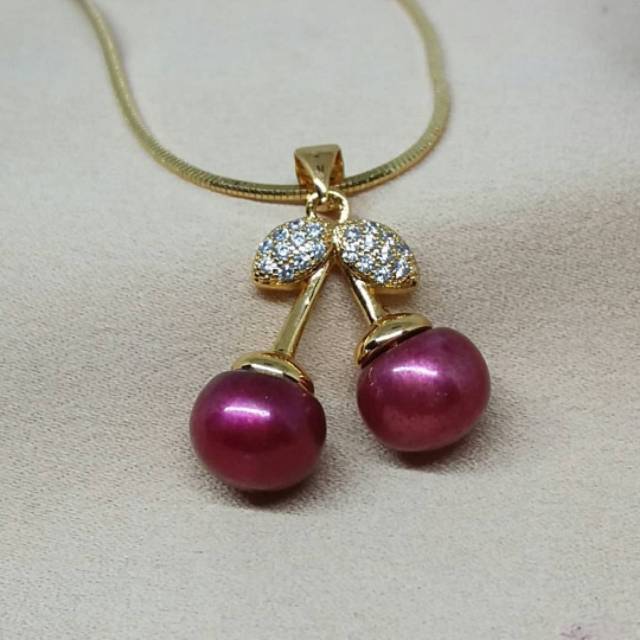 Kalung mutiara lombok(liontin mutiara tawar)Kalung mutiara tawar|Kalung mutiara asli lombok|