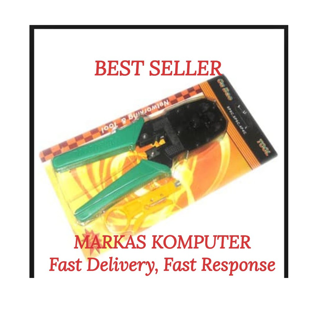 Paket Tang Crimping Tool Rj45 dan Lan Tester