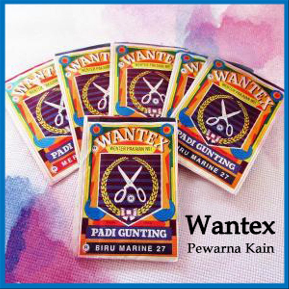 [A] Wantex pewarna pakaian kain 1-18 wantex wenter cap padi gunting pewarna baju sumbo tie dye kaos