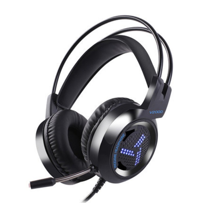 Pro Gaming Headset 7.1 RGB Mode LED Light with Microphone - V2000
