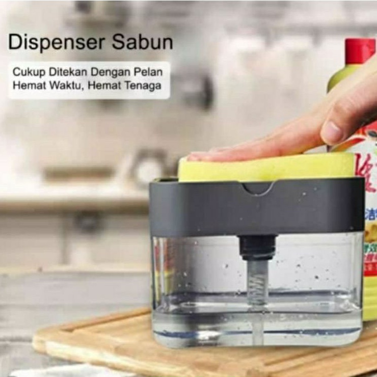 Dispenser Sabun &amp; Holder Spons Cuci Piring 2in1