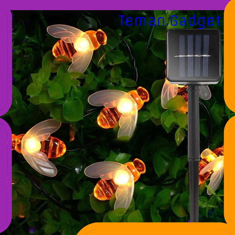 TG-DG253 FINETHER LAMPU HIAS DEKORASI LEBAH BEE 50 LED WITH SOLAR PANEL - BE306