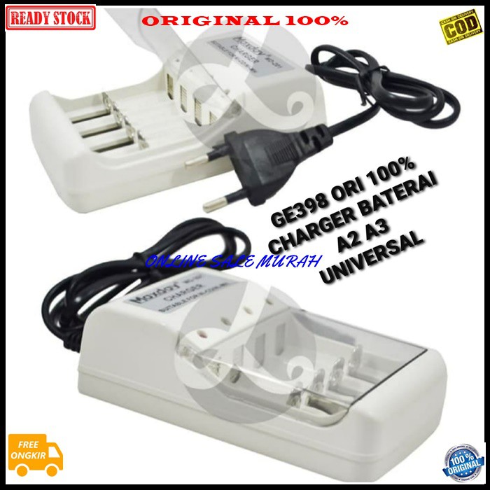 G398 Maxday charger baterai AA AAA A2 A3 rechargeable 1.2V desktop cas casan baterry adaptor charger travel adapter desk adaptive charging batery batu batere universal multi original fast charging (baterai cas) yang biasa digunakan untuk mainan