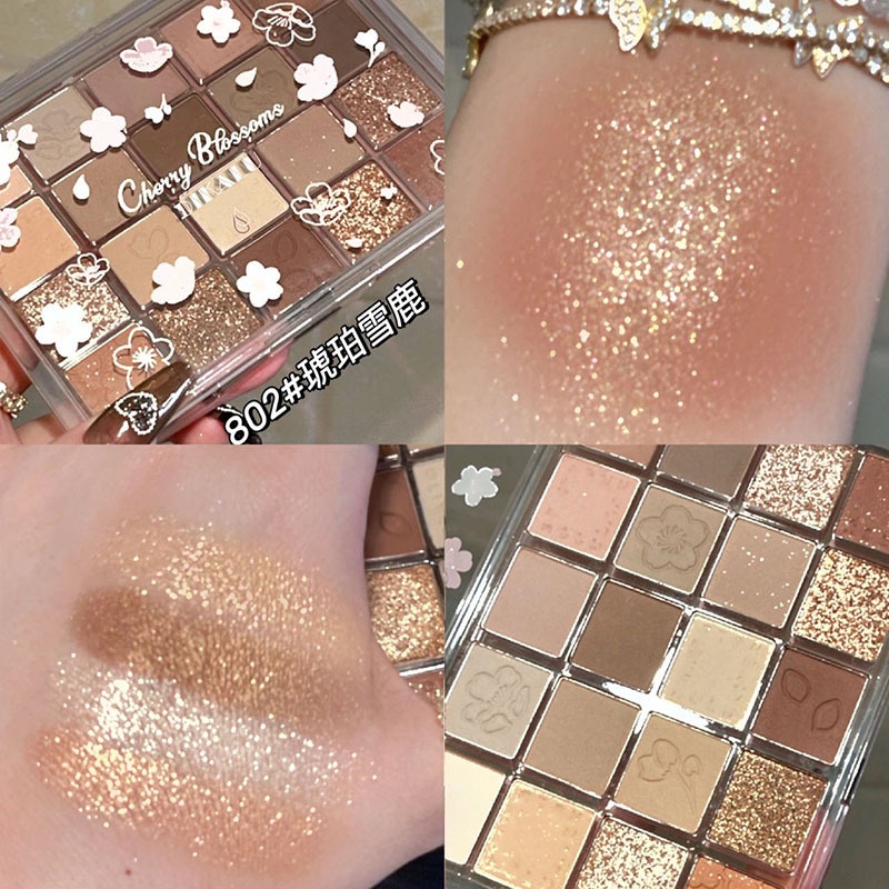 DIKALU Eyeshadow 20 Warna Glitter Matte Kombinasi Tahan Lama JADED-3