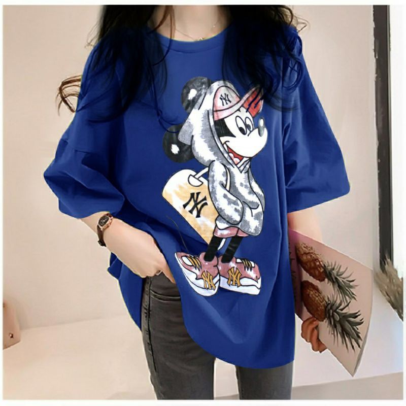 kaos wanita oversize mickey NY