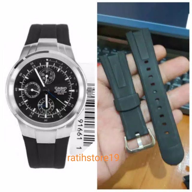 STRAP TALI JAM TANGAN CASIO EDIFICE EF-305 1AV RUBBER CASIO EDIFICE