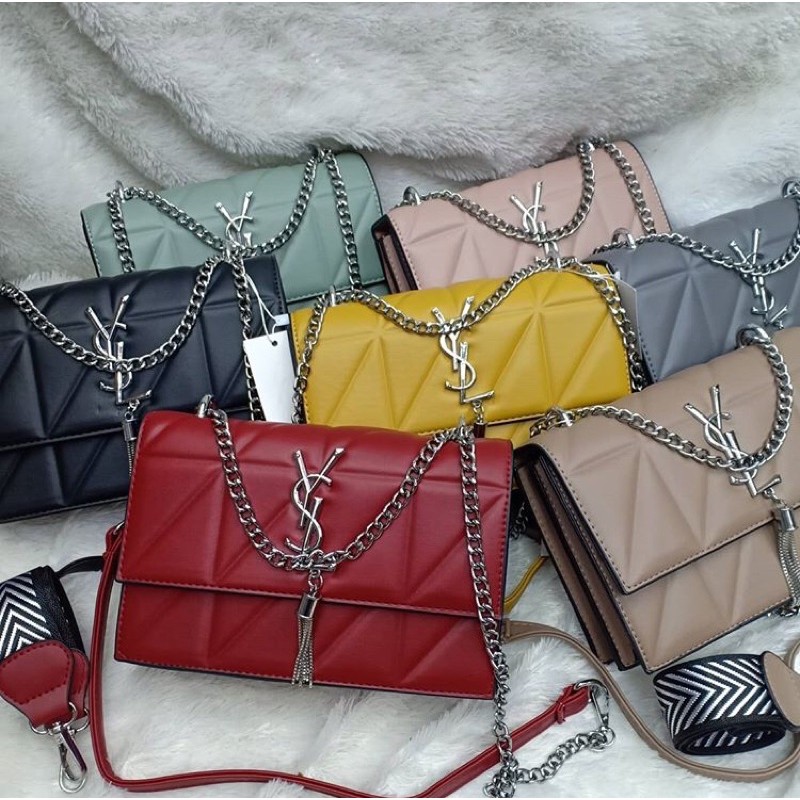 tas wanita Import SLING BAG HAND BAG SLEMPANG BAG YLS 3309 dobel strap