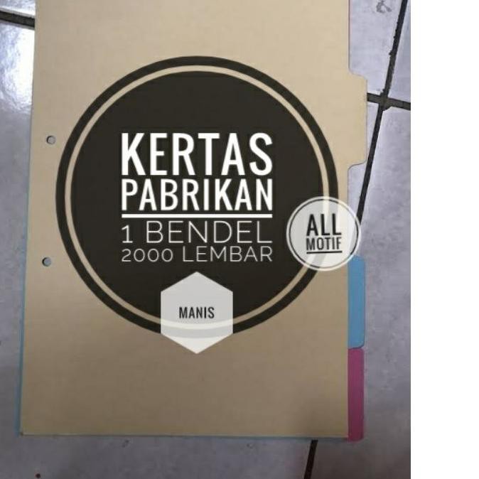 

Best Seller!! (scr-764) Kertas Pembatas Binder Kode K