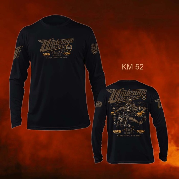 Kaos T shirt Biker Brotherhood Lengan Panjang KM52