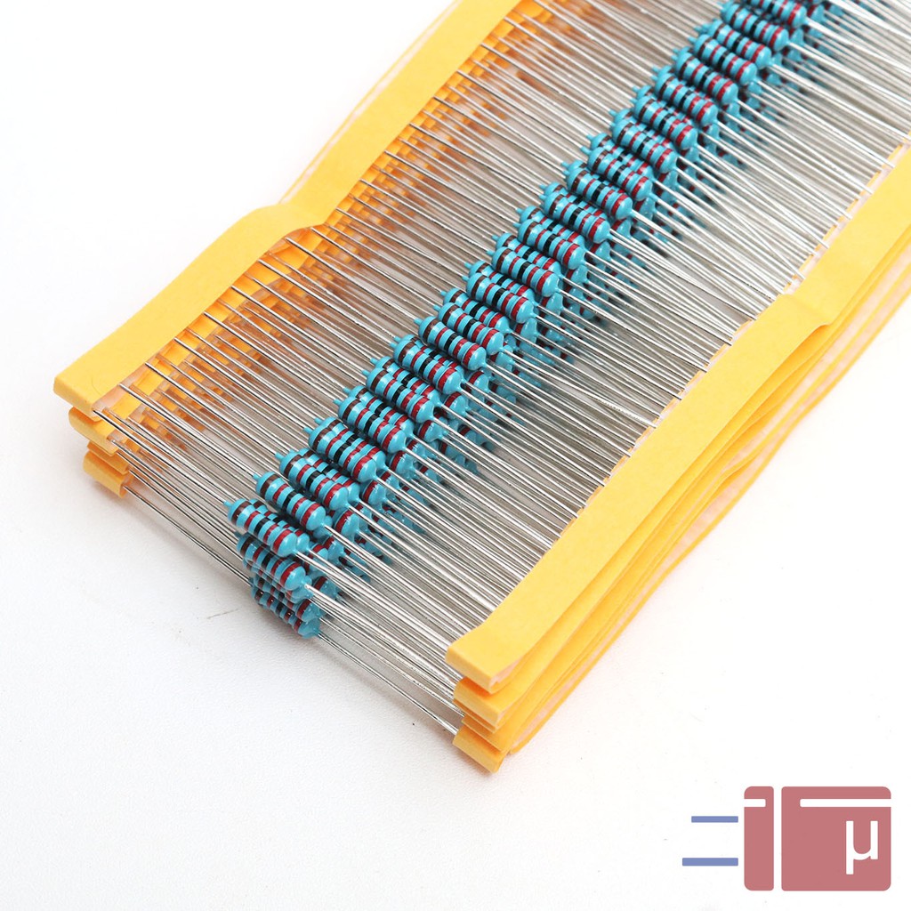 x10 Resistor 22K 1/2W Metal Film 1% Taiwan Kaki Tembaga