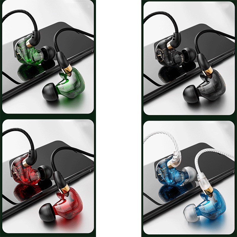 Tm-01 Earphone In ear HIFI Subwoofer Dengan Kabel + Mic + Jack 3.5mm Untuk Olahraga