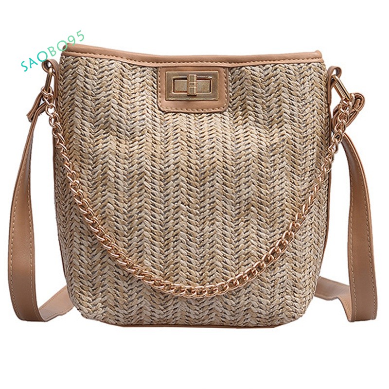 small straw crossbody bag