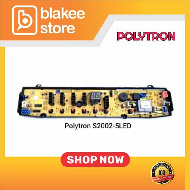 Modul pcb mesin cuci polytron mambo PAW7010LB 6tombol 5led