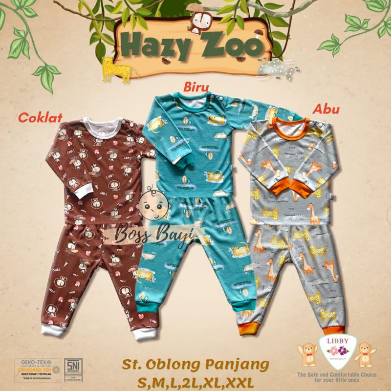 LIBBY- BASIC WEAR Setelan Oblong Panjang Kancing Pundak Bayi Anak Size S M L 2L XL