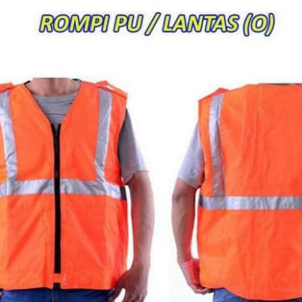 Rompi proyek / Rompi parkir / Rompi PU / Rompi / Rompi busa parasit - Orange