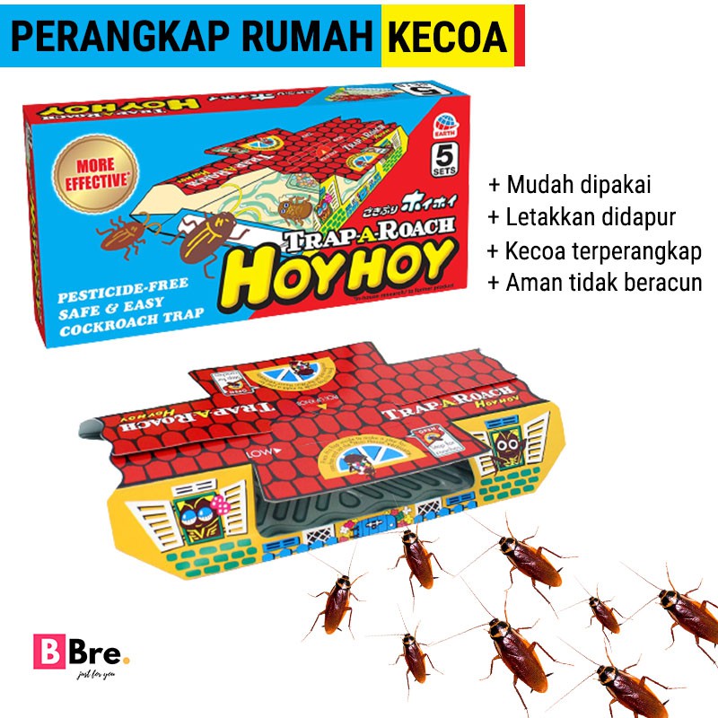 HOYHOY Rumah Kecoa 1 Dus Isi 5 Pcs/Perangkap Jebakan Kecoa dan Cicak