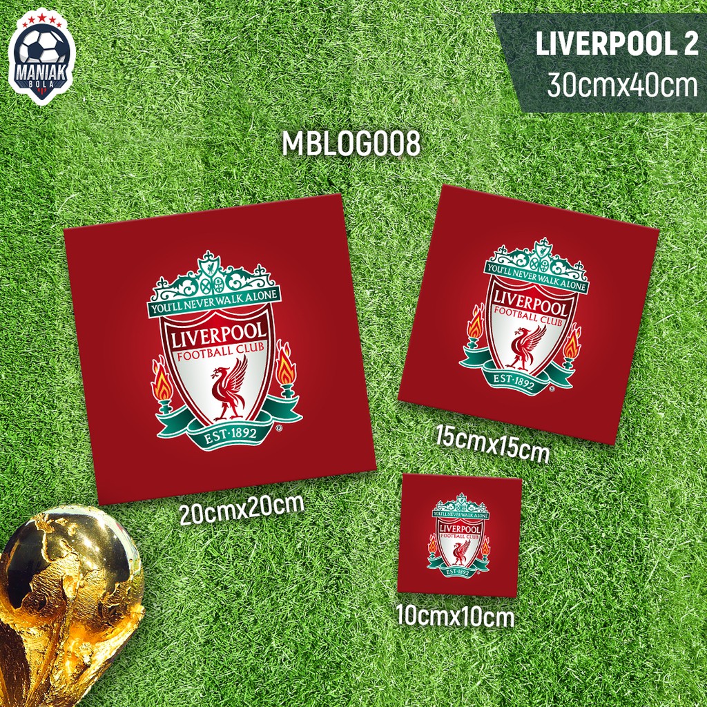 WALL DECOR  HIASAN DEKORASI DINDING POSTER KAYU LOGO KLUB BOLA LIVERPOOL 2 MBLOG008