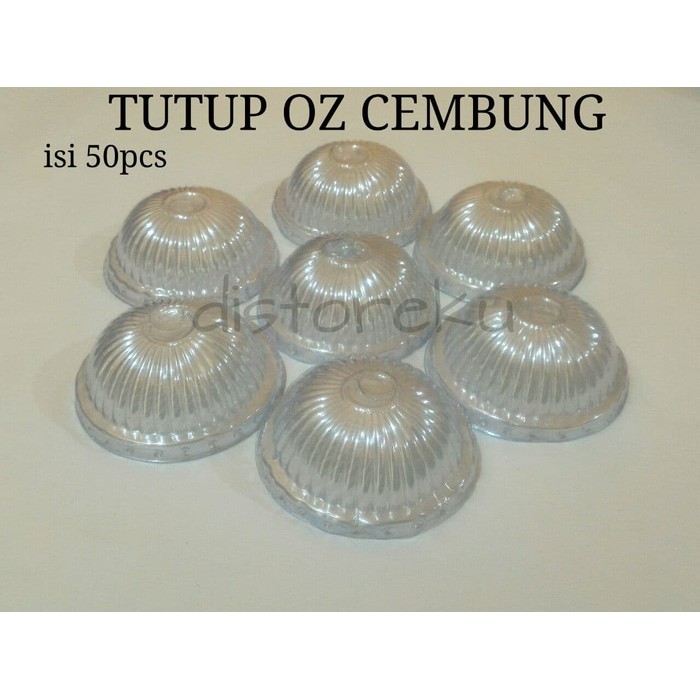 Tutup Gelas Plastik OZ Cup Cembung Dom Lid Popice isi 50pcs