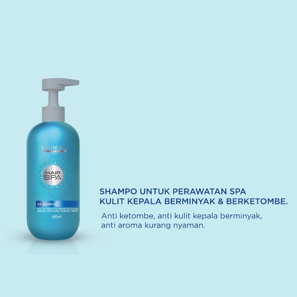 LOREAL Hair Spa Detox DX Shampoo - Shampo Perawatan Pembersih Kulit Kepala Rambut Berminyak Gatal Ketombe 600 ml