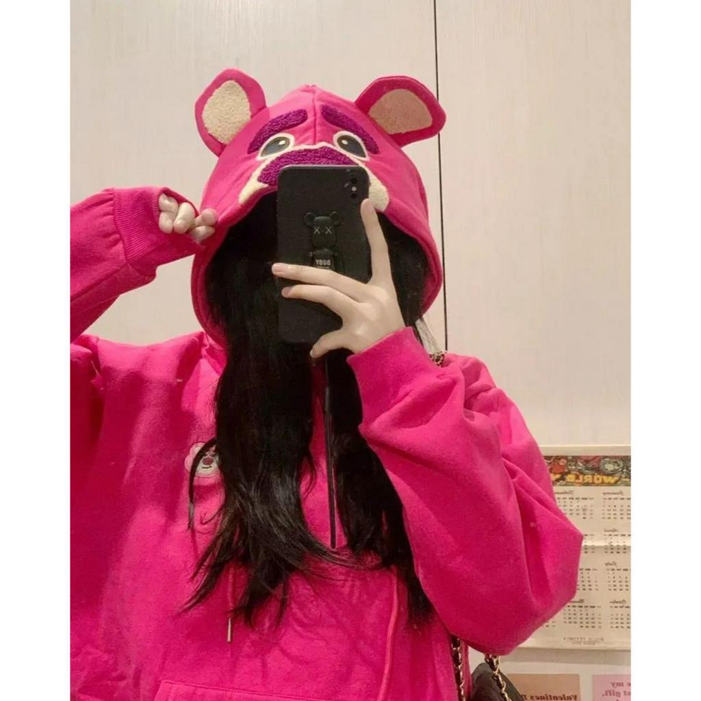 Sweater Hoodie Disney Lotso Cute High Quality Premium Size M L XL / Atasan Wanita 2023 Switer Hoodie Unisex Viral Sweter Hoodie Pria Wanita Korea Style Import Sweatshirt Wanita