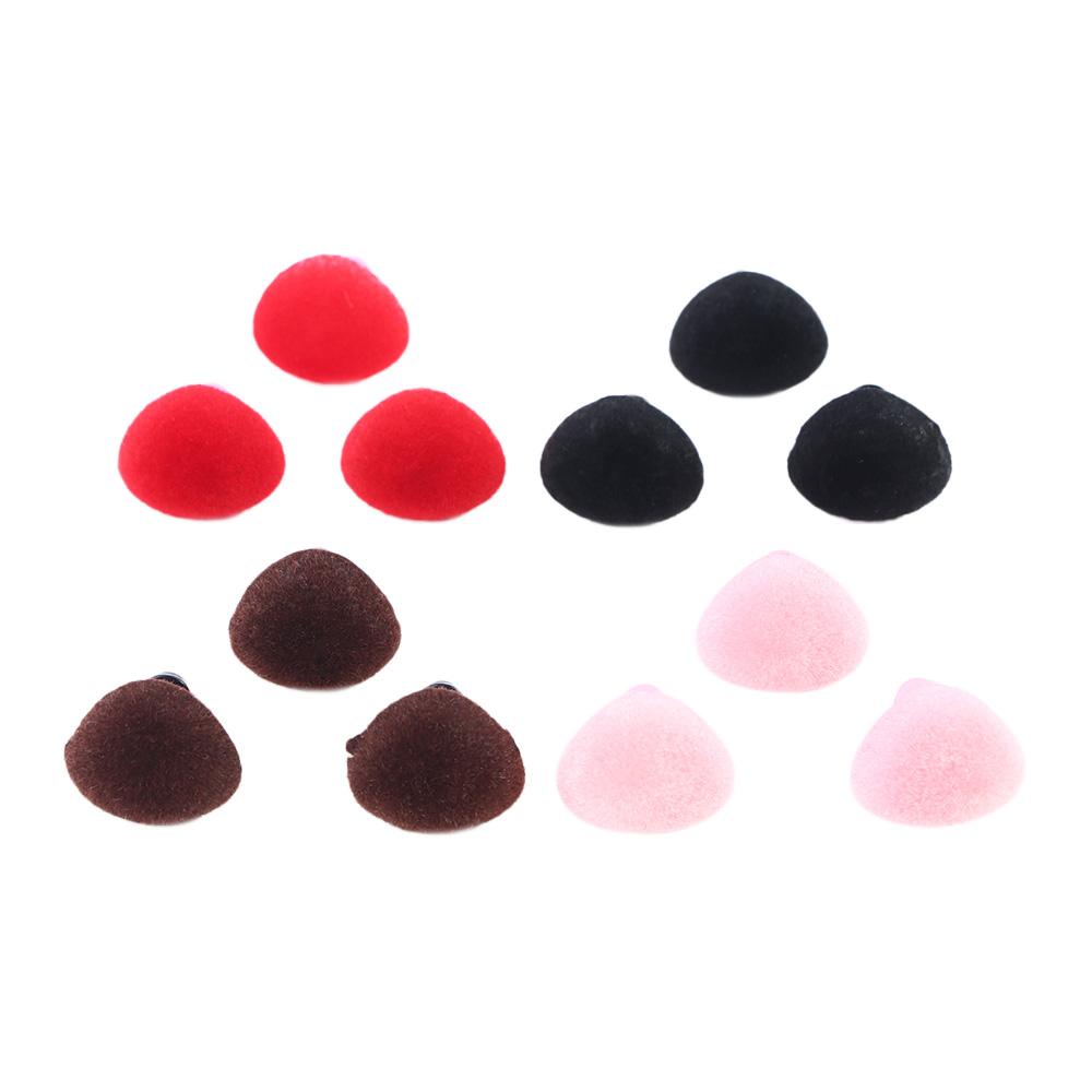 Mxbeauty Segitiga Hidung Boneka Aksesoris Boneka Wayang Pink Merah Hitam Coklat DIY Beruang Mainan12 * 14 mm Pengaman Hidung Boneka Nose