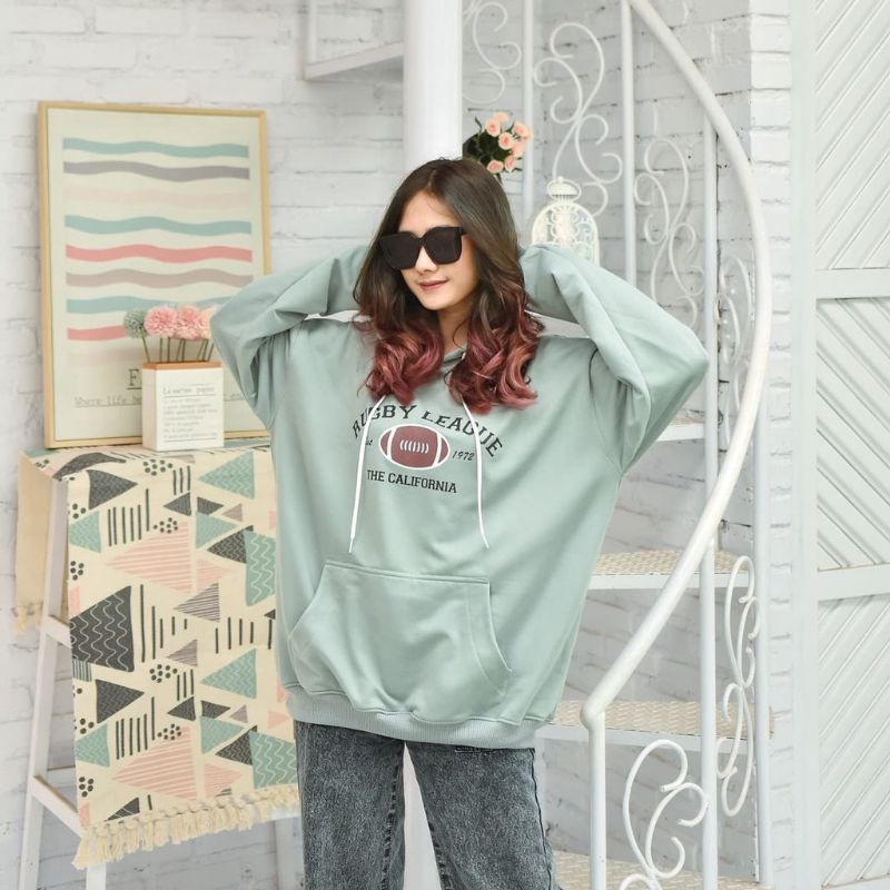 RUGBY SWEATER HOODIE // SWEATER HOODIE VARSITY PRIA DAN WANITA SWEATER WANITA