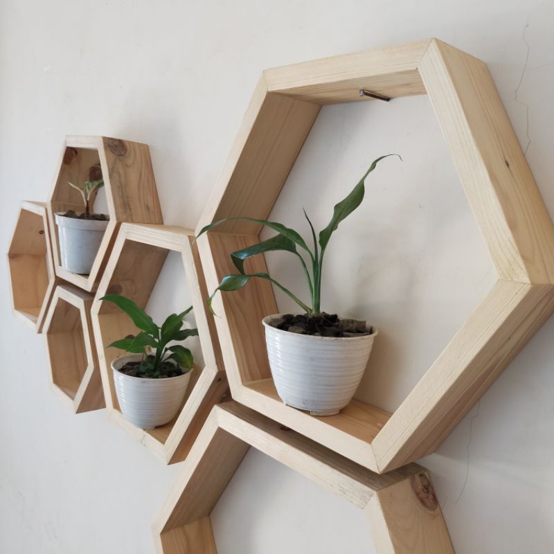 Rak Hexagonal / Rak Dinding