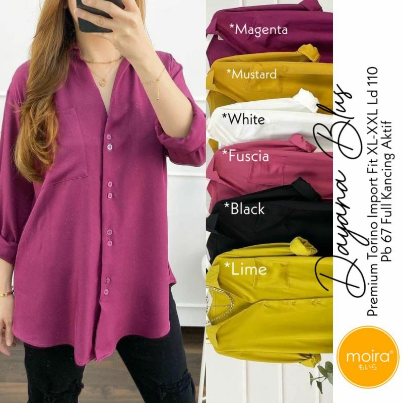 Dayana Blouse MOIRA ORI BY HAIFA LABEL (100% REAL PICT)